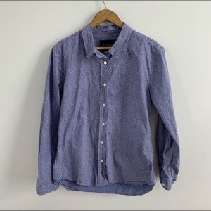 Wildfang | Blue Polkadot Button Down Up Shirt Top